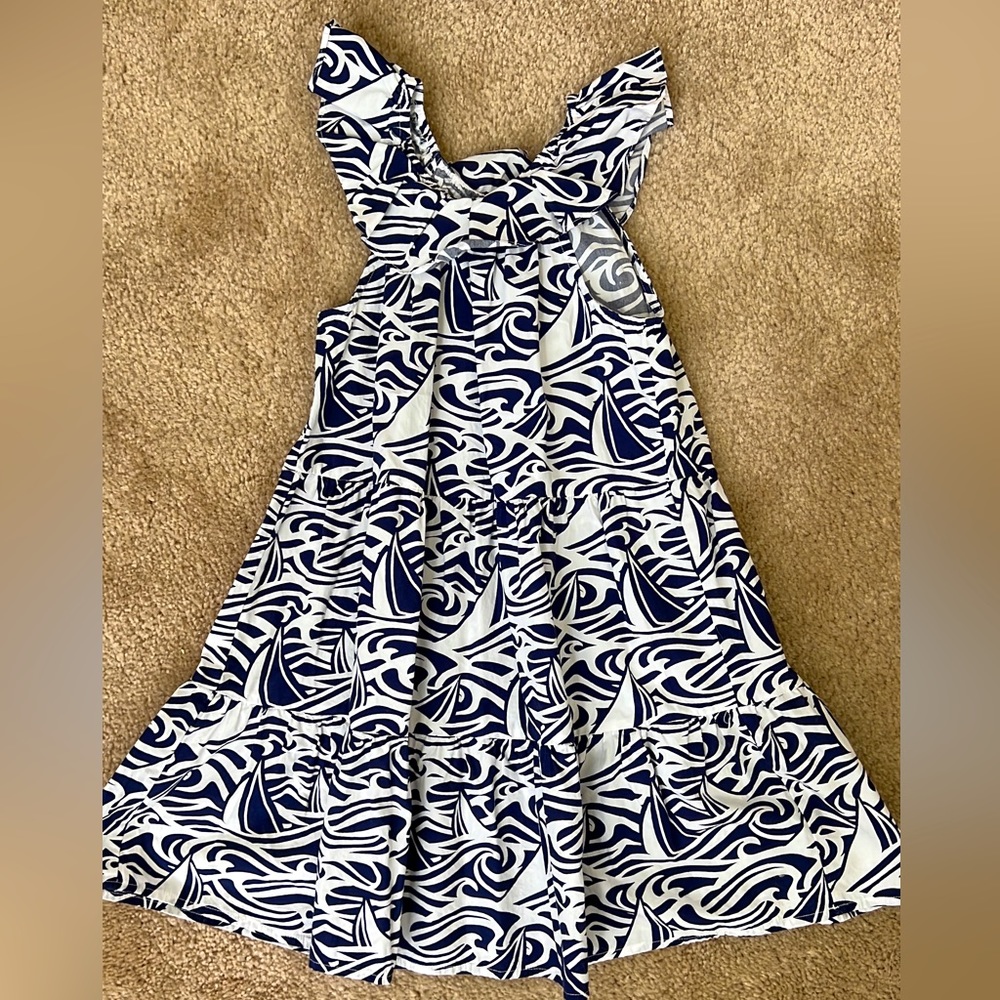 EUC Vineyard Vines Target Girls Rough Seas Sleeveless Scoop Neck Dress XS (4/5)